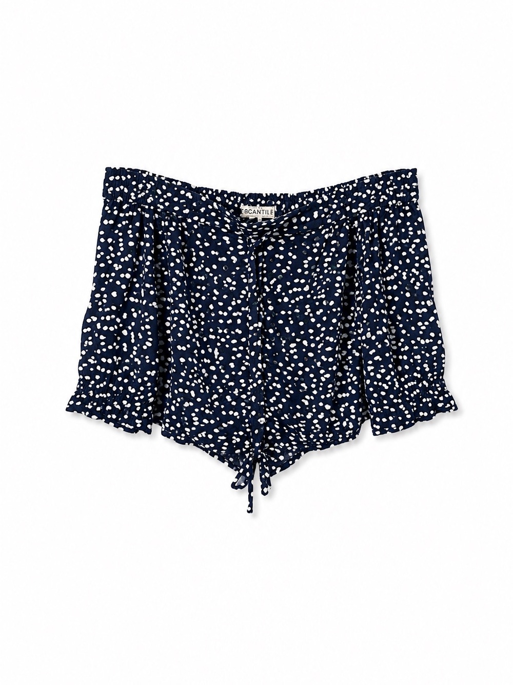 J. Crew Navy and White Polka Dot Shorts